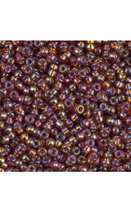 Miyuki rocailles Perlen 11/0 - Transparent rainbow siam 11-2461